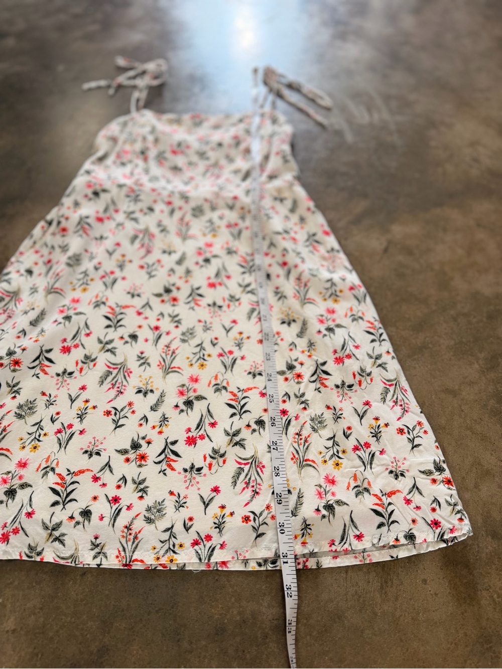 Old Navy Floral Tie Shoulder Sundress Small Petite Cottagecore Mini Dress - Picture 4 of 12